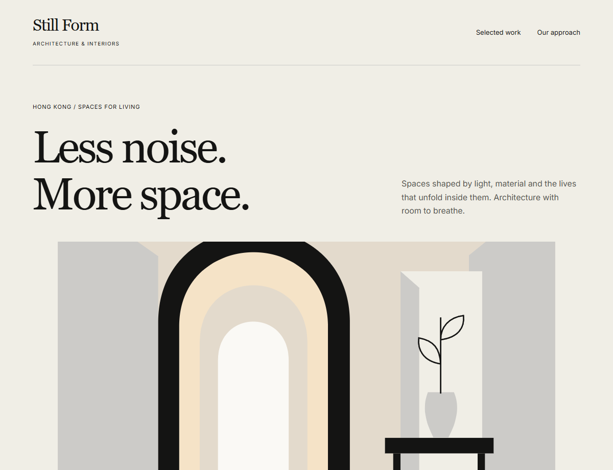 Still Form website design preview